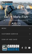 How carbonmarine.com looks like on a mobile device such as an iPhone.