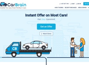 How carbrain.com looks like on a tablet such as an iPad.