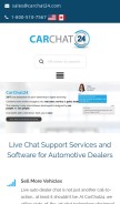 How carchat24.com looks like on a mobile device such as an iPhone.