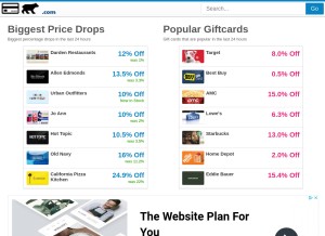 How cardbear.com looks like on a tablet such as an iPad.