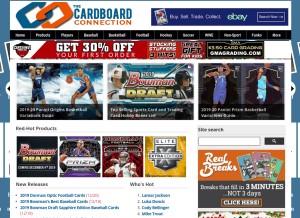 How cardboardconnection.com looks like on a tablet such as an iPad.