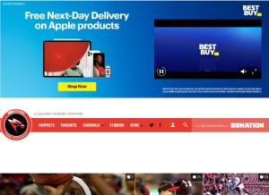 How cardchronicle.com looks like on a tablet such as an iPad.