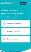 How cardconnect.com looks like on a mobile device such as an iPhone.