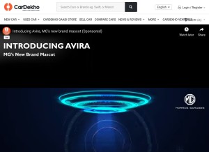 How cardekho.com looks like on a tablet such as an iPad.