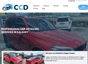How cardetailcalgary.com looks like on a tablet such as an iPad.