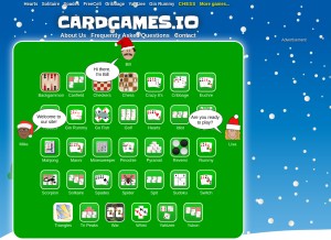 How cardgames.io looks like on a tablet such as an iPad.