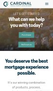 How cardinalfinancial.com looks like on a mobile device such as an iPhone.