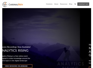 How cardinalpath.com looks like on a tablet such as an iPad.