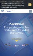 How cardmarket.com looks like on a mobile device such as an iPhone.