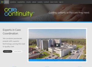 How carecontinuity.com looks like on a tablet such as an iPad.