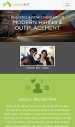 How careerarc.com looks like on a mobile device such as an iPhone.