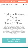 How careercontessa.com looks like on a mobile device such as an iPhone.