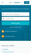 How careerlink.com looks like on a mobile device such as an iPhone.