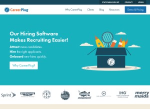 How careerplug.com looks like on a tablet such as an iPad.