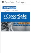 How careersafeonline.com looks like on a mobile device such as an iPhone.