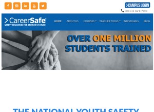 How careersafeonline.com looks like on a tablet such as an iPad.