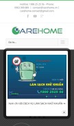 How carehome.vn looks like on a mobile device such as an iPhone.