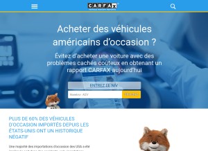 How carfax.com looks like on a tablet such as an iPad.