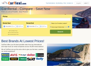 How carflexi.com looks like on a tablet such as an iPad.