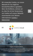 How cargoclix.com looks like on a mobile device such as an iPhone.