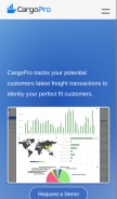 How cargopro.com looks like on a mobile device such as an iPhone.