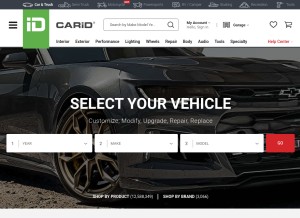How carid.com looks like on a tablet such as an iPad.