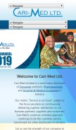 How carimed.com looks like on a mobile device such as an iPhone.