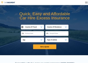 How carinsurent.com looks like on a tablet such as an iPad.
