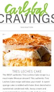 How carlsbadcravings.com looks like on a mobile device such as an iPhone.