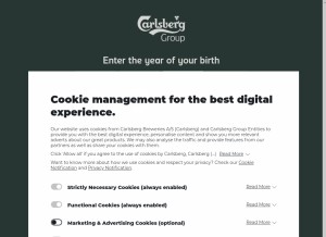How carlsberggroup.com looks like on a tablet such as an iPad.