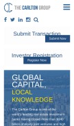 How carltongroup.com looks like on a mobile device such as an iPhone.
