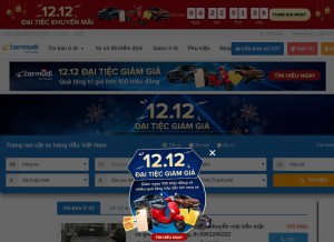 How carmudi.vn looks like on a tablet such as an iPad.