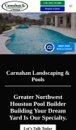 How carnahanlandscaping.com looks like on a mobile device such as an iPhone.