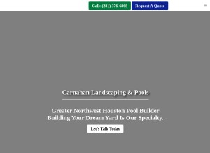 How carnahanlandscaping.com looks like on a tablet such as an iPad.