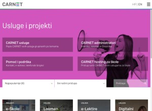 How carnet.hr looks like on a tablet such as an iPad.