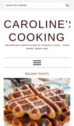 How carolinescooking.com looks like on a mobile device such as an iPhone.