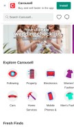 How carousell.com looks like on a mobile device such as an iPhone.