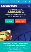 How carowinds.com looks like on a mobile device such as an iPhone.