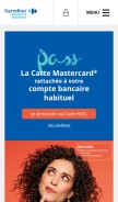 How carrefour-banque.fr looks like on a mobile device such as an iPhone.