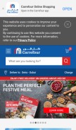 How carrefouruae.com looks like on a mobile device such as an iPhone.