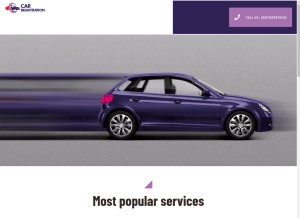 How carregistration.ae looks like on a tablet such as an iPad.