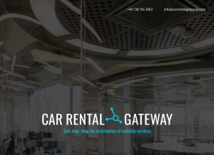 How carrentalgateway.com looks like on a tablet such as an iPad.