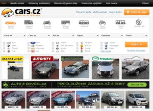 How cars.cz looks like on a tablet such as an iPad.