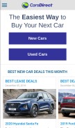 How carsdirect.com looks like on a mobile device such as an iPhone.