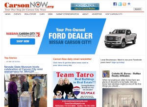 How carsonnow.org looks like on a tablet such as an iPad.