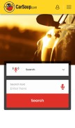 How carsoup.com looks like on a mobile device such as an iPhone.