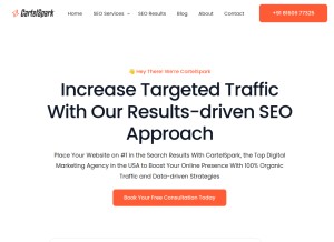 How cartelspark.com looks like on a tablet such as an iPad.