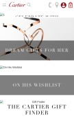 How cartier.com looks like on a mobile device such as an iPhone.