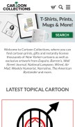 How cartooncollections.com looks like on a mobile device such as an iPhone.