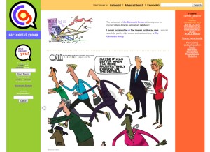 How cartoonistgroup.com looks like on a tablet such as an iPad.